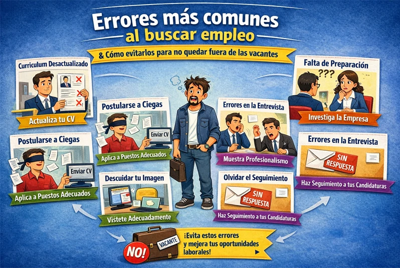 Errores más comunes al buscar empleo y cómo evitarlos para no quedar fuera de las vacantes » empleo Errores mas comunes al buscar empleo y como evitarlos para no quedar fuera de las vacantes » empleo